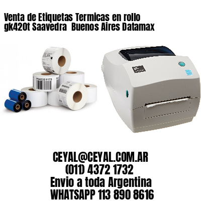 Venta de Etiquetas Termicas en rollo gk420t Saavedra  Buenos Aires Datamax
