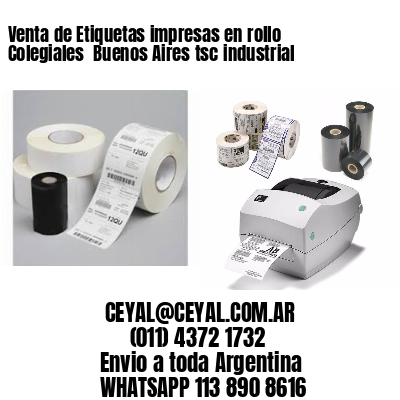 Venta de Etiquetas impresas en rollo Colegiales  Buenos Aires tsc industrial