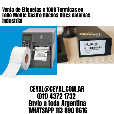 Venta de Etiquetas x 1000 Termicas en rollo Monte Castro Buenos Aires datamax industrial