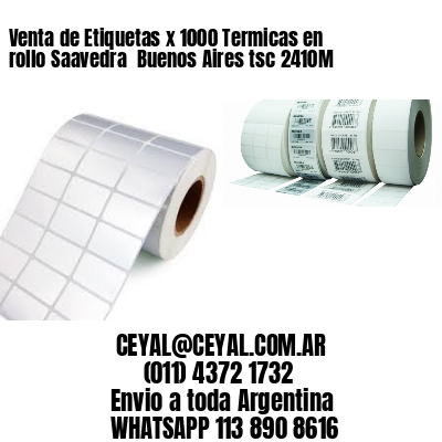 Venta de Etiquetas x 1000 Termicas en rollo Saavedra  Buenos Aires tsc 2410M