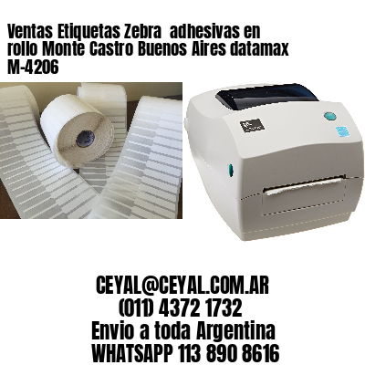 Ventas Etiquetas Zebra  adhesivas en rollo Monte Castro Buenos Aires datamax  M-4206