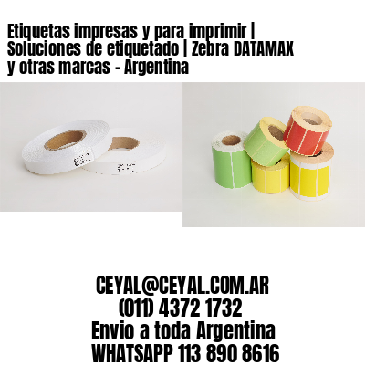 Etiquetas impresas y para imprimir | Soluciones de etiquetado | Zebra DATAMAX y otras marcas – Argentina