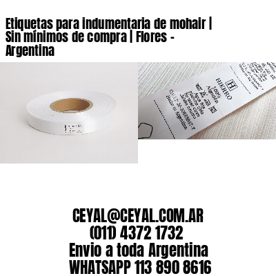 Etiquetas para indumentaria de mohair | Sin mínimos de compra | Flores – Argentina