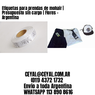 Etiquetas para prendas de mohair | Presupuesto sin cargo | Flores – Argentina