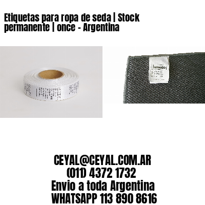 Etiquetas para ropa de seda | Stock permanente | once – Argentina