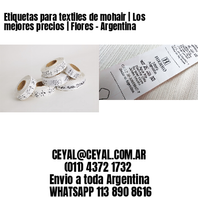Etiquetas para textiles de mohair | Los mejores precios | Flores – Argentina