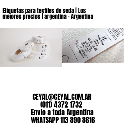 Etiquetas para textiles de seda | Los mejores precios | argentina – Argentina