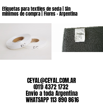 Etiquetas para textiles de seda | Sin mínimos de compra | Flores – Argentina