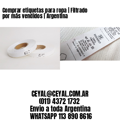 Comprar etiquetas para ropa | Filtrado por más vendidos | Argentina