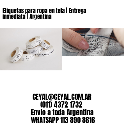 Etiquetas para ropa en tela | Entrega inmediata | Argentina