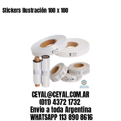 Stickers Ilustración 100 x 100 