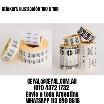 Stickers Ilustración 100 x 100 