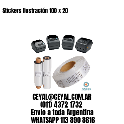 Stickers Ilustración 100 x 20