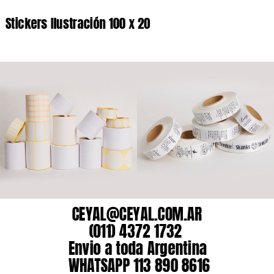 Stickers Ilustración 100 x 20