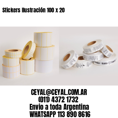 Stickers Ilustración 100 x 20