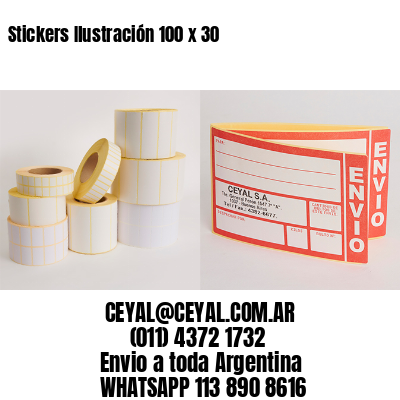Stickers Ilustración 100 x 30