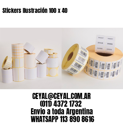 Stickers Ilustración 100 x 40