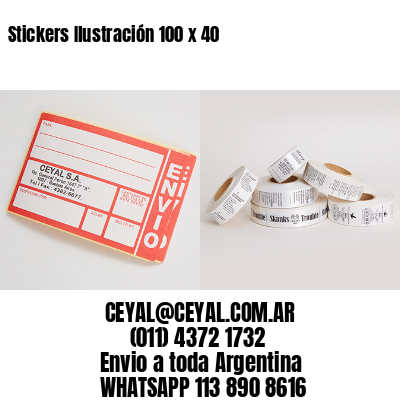 Stickers Ilustración 100 x 40