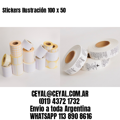 Stickers Ilustración 100 x 50