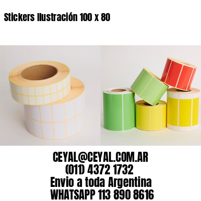 Stickers Ilustración 100 x 80