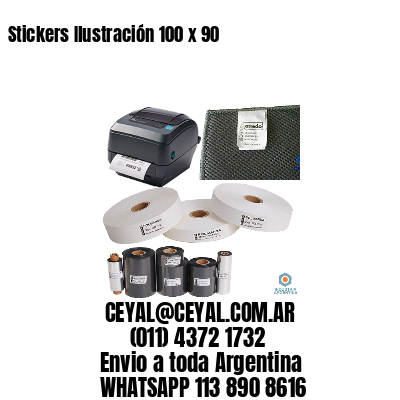 Stickers Ilustración 100 x 90