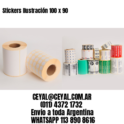 Stickers Ilustración 100 x 90