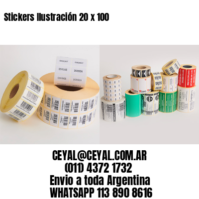 Stickers Ilustración 20 x 100