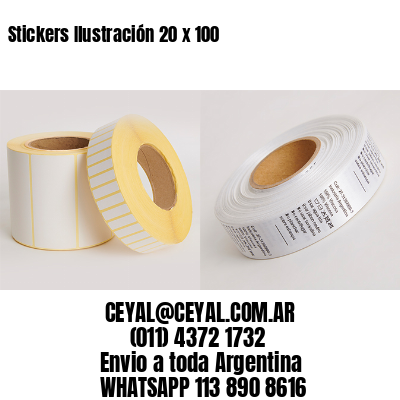 Stickers Ilustración 20 x 100 