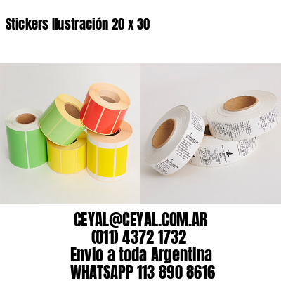 Stickers Ilustración 20 x 30 