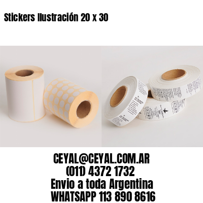 Stickers Ilustración 20 x 30