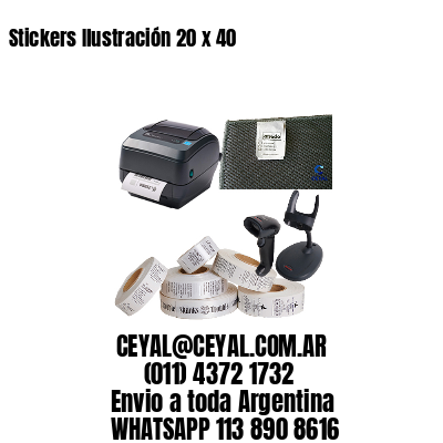 Stickers Ilustración 20 x 40