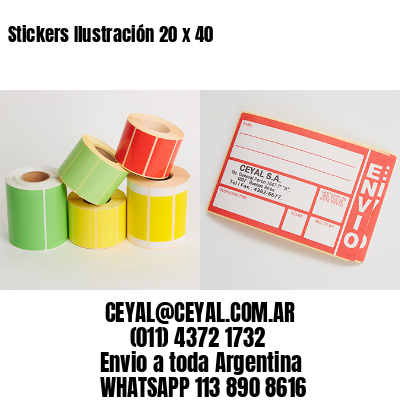 Stickers Ilustración 20 x 40 