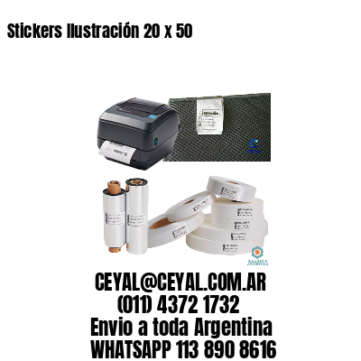 Stickers Ilustración 20 x 50