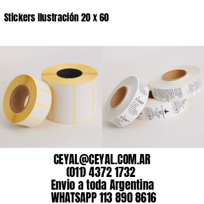 Stickers Ilustración 20 x 60
