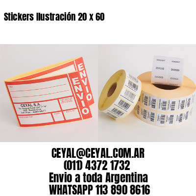Stickers Ilustración 20 x 60