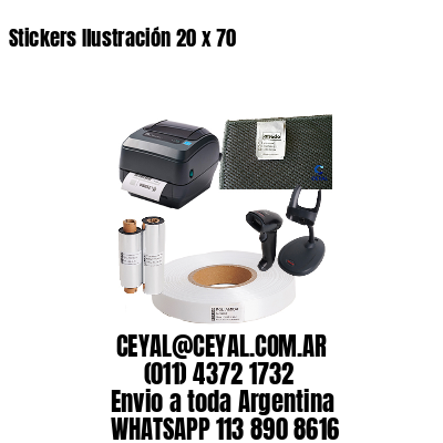 Stickers Ilustración 20 x 70