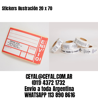 Stickers Ilustración 20 x 70