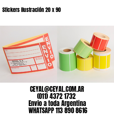 Stickers Ilustración 20 x 90