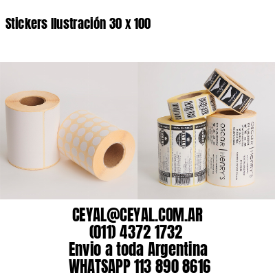 Stickers Ilustración 30 x 100