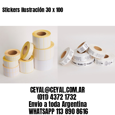 Stickers Ilustración 30 x 100