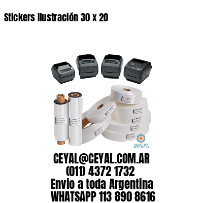 Stickers Ilustración 30 x 20