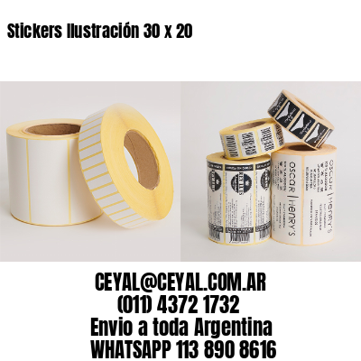 Stickers Ilustración 30 x 20