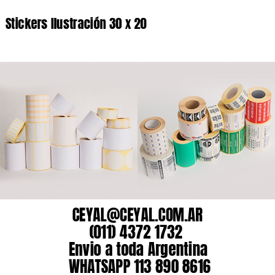 Stickers Ilustración 30 x 20