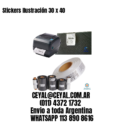 Stickers Ilustración 30 x 40