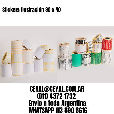 Stickers Ilustración 30 x 40