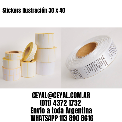 Stickers Ilustración 30 x 40 
