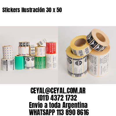 Stickers Ilustración 30 x 50 