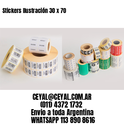 Stickers Ilustración 30 x 70