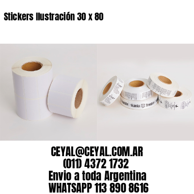 Stickers Ilustración 30 x 80