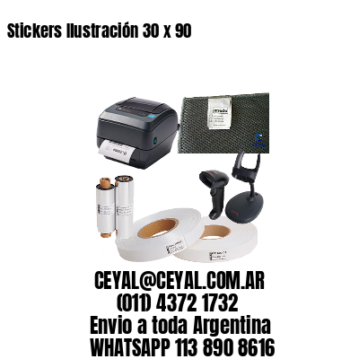 Stickers Ilustración 30 x 90